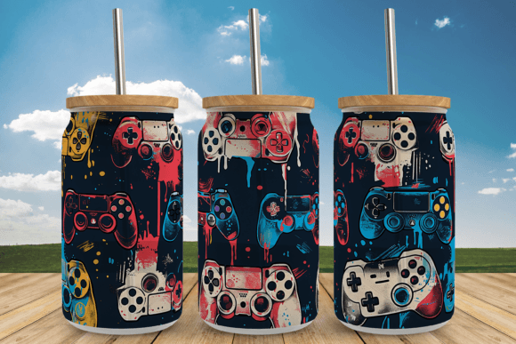 Controller Game 16Oz Libbey Wrap PNG: A Creative Canvas for Gamers and Designers