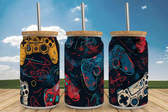 Customize Your Drinkware with Game Controller 16Oz Libbey Wrap PNG