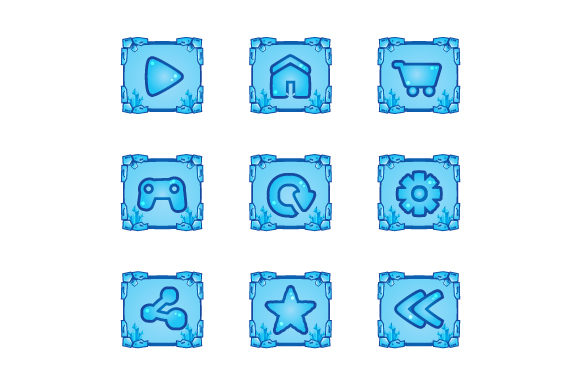 Designing Engaging Game Interfaces with a Set of Ice Button Game Interface Design