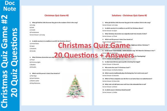 Festive Frenzy: A 20-Question Christmas Quiz Game