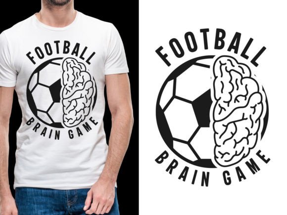 Football Brain Game Logo Vector Tshirt: A Smart Design Choice for Creative Projects