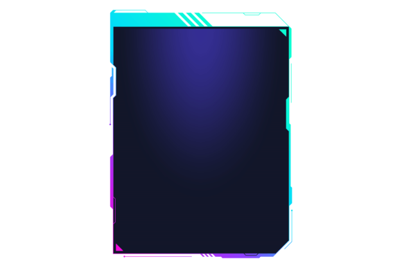 Futuristic Game Interface Elements with Neon Black Design