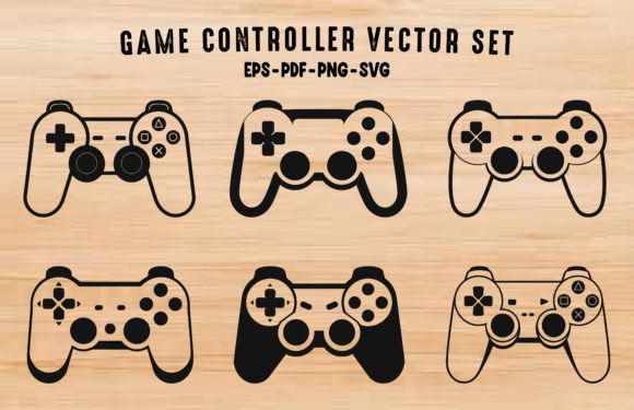 Game Controller Silhouette Outline Set: A Practical Resource for Designers