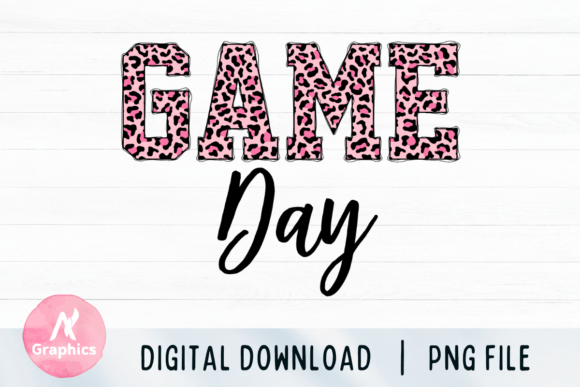 Game Day Sublimation PNG - Pink Leopard: A Versatile Design for Custom Creations