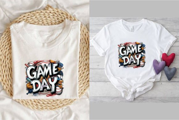 Game Day T-Shirt Designs for Basketball, Baseball, and Football Fans—Perfect for Sports Moms and Families