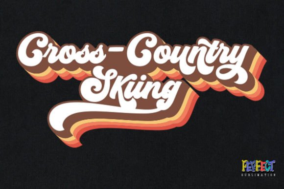 Gross Country Skiing Retro Groovy Game: A Unique Design for Crafters and Enthusiasts