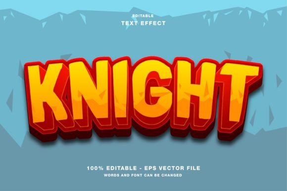 Knight Game Cartoon Text Effect for Illustrator: A Practical Design Resource