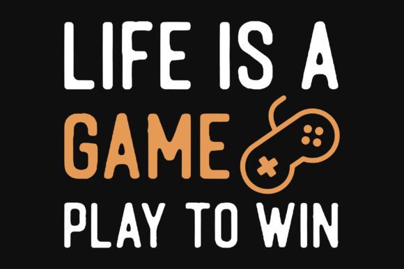 Life is a Game Typography Tshirt Design