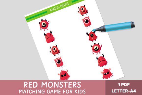 Monsters Matching Game - Worksheet: A Fun and Educational Tool for Kids