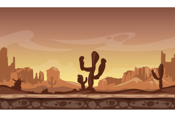 Mountain Desert Game Background: Western Landscapes for Creative Projects