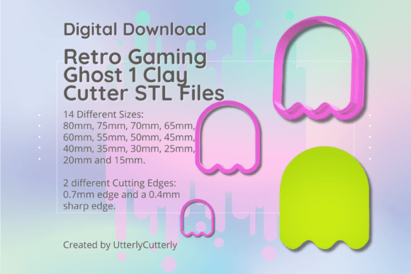 Retro Ghost Clay Cutter - Retro Game STL: A Versatile Tool for 3D Printing Enthusiasts