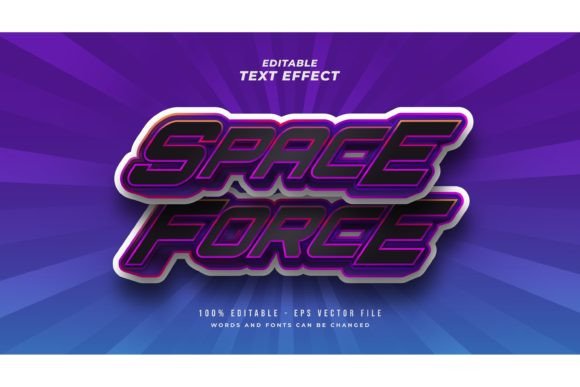 Space Force Text in 3D Game Style: A Design Effect Worth Considering