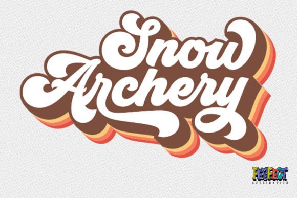 Unlock Creativity with Snow Archery Retro Groovy Winter Game Digital Design Files