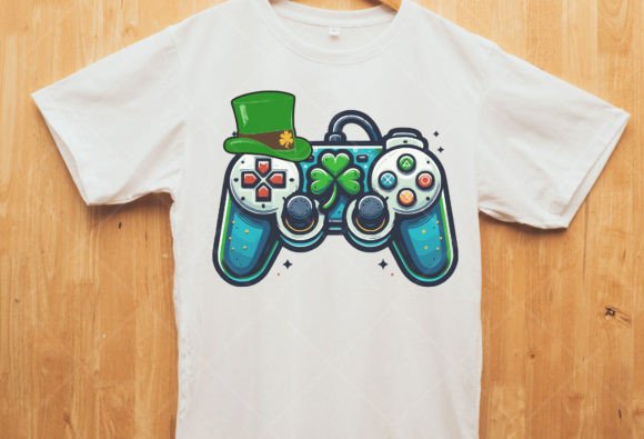 Video Game Controller Shamrock PNG: A Fun Design for St. Patrick’s Day